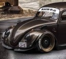 Old VW Beetle Gets RWD Kit and Rotiform Wheels, Looks Chubby