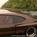 Oldsmobile Cutlass 442 blown V8 slammed widebody rendering by rostislav_prokop