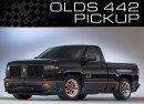 Oldsmobile 442 pickup truck rendering