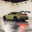 Olive Green Porsche 992 GT3 Cup Brixton PF9-RS rendering by sdesyn