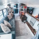 Oliver School Bus Conversion Living Room