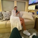 Justin Bieber's wife, Hailey, on their Prevost Bus Conversion by Marathon Coaches