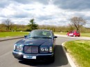 Quentin Willson with his daughter Mini and a Bentley Arnage