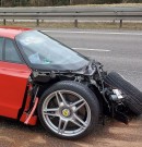 A Ferrari Enzo was crashed on the German autobahn