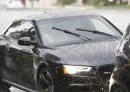 Patrick Schwarzenegger Drives Audi RS5 to Grab Launch, Miley Cyrus Waits in Car