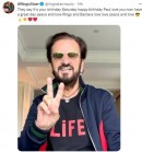 Ringo Star Wishing Paul McCartney a Happy Birthday