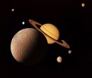 Voyager 1 images of the outer planets