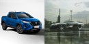 Nissan GT-R X hypercar and Juke & Kicks pickup trucks CGI