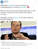 PETA Asks Twitter Users to Call Elon Musk Out on Animal Testing