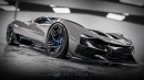 Phantom R1200 Chevy Camaro mid-engine concept rendering by carmstyledesign