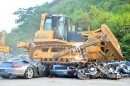 Smuggled Supercars Getting Crushed with Buldozers in Phillipines