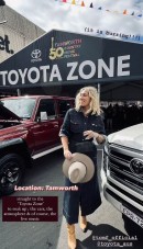 Phoebe Burgess and Toyota Land Cruiser