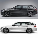 2020 BMW 3 Series Touring vs. 2016 BMW 3 Series Touring side