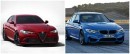 Alfa Romeo Giulia QV vs BMW F80 M3 photo comparison