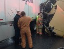 Pickup Driver Survives Being Crushed Between 2 Semis on I-84 Pileup