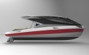 The F33 Spaziale Yacht is shaped like a rocket, offers impressive customization options