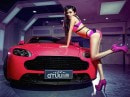 Pink Aston Martin and Bikini Babe: for the Chinese James Bond
