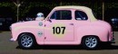 Holly Mason-Franchitti racing Pink Austin A35