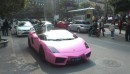 Pink Lamborghini in China