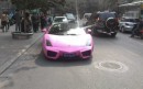 Pink Lamborghini in China