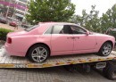 Pink bespoke Rolls-Royce Phantom