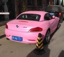 Pink BMW Z4 in China