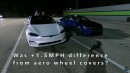 Tesla Model S Plaid vs Audi S8, BMW M4, Kia Stinger, Acura, Kawasaki ZX-14, Mustang and another Plaid