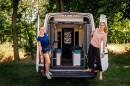 The PlugVan Camper module turns any empty van into a mobile home in under 5 minutes and with no modifications to the vehicle