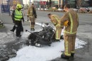 Police BMW ablaze