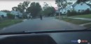 Teenager running away from police on mini-bike and crashing