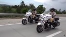 Police Harley-Davidson Motorcycles in their natural habitat