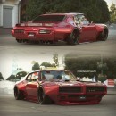 1969 Pontiac GTO custom widebody rendering