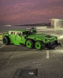 Poor Man's Green Blown Hummer H1 six-wheeler rendering by adry53customs