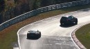 Porsche 718 Cayman GT4 Hunts Down Mercedes-AMG GLC 63 S on Nurburgring, Goes For The Pass