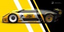 Porsche 904e electric sports car and racing car rendering