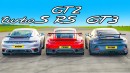 Porsche 911 3-Way Battle: Can a GT3 Outrun Two Turbo Rivals?