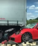 Porsche 911 Crashes in Belgium