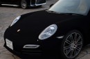Porsche 911 with custom Musou Black paintjob