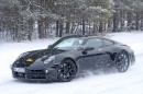 Porsche 911 facelift prototype with hybrid drivetrain