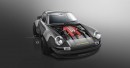 Porsche 911 Gets Front-Mounted Ferrari V12 Engine: render