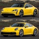 Porsche 911 with Taycan Face Swap Rendering