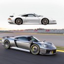 Porsche 911 GT1 Straßenversion EV revival rendering by lars_o_saeltzer