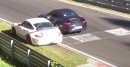 Porsche 911 GT3 RS vs Porsche 911 Nurburgring Near Crash