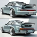 Porsche 911 Singer Turbo Study future CGI makeover rendering by j.b.cars