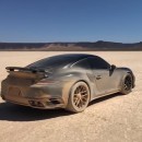 Porsche 911 Turbo S Doing Launch Control In a Duststorm