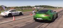 Porsche 911 Turbo S Drag Races Mercedes-AMG GT R