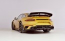 Porsche 911 Turbo S "Gold Venom" from SCL Is Pure Russian Carbon Tuning