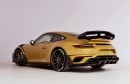 Porsche 911 Turbo S "Gold Venom" from SCL Is Pure Russian Carbon Tuning