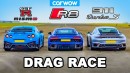 Porsche 911 Turbo S vs Nissan GT-R Nismo vs Audi R8 Drag Race