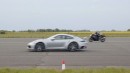 Porsche 911 Turbo S vs. Suzuki Hayabusa Drag Race